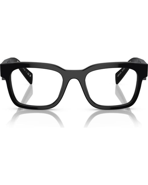 Prada Black 51Mm Rectangle Optical Glasses for men