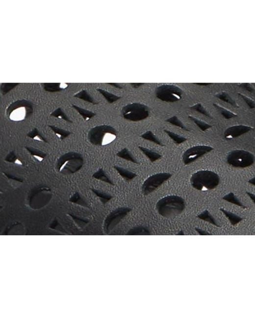 Jeffrey Campbell Black Khloe Perforated Square Toe Flat