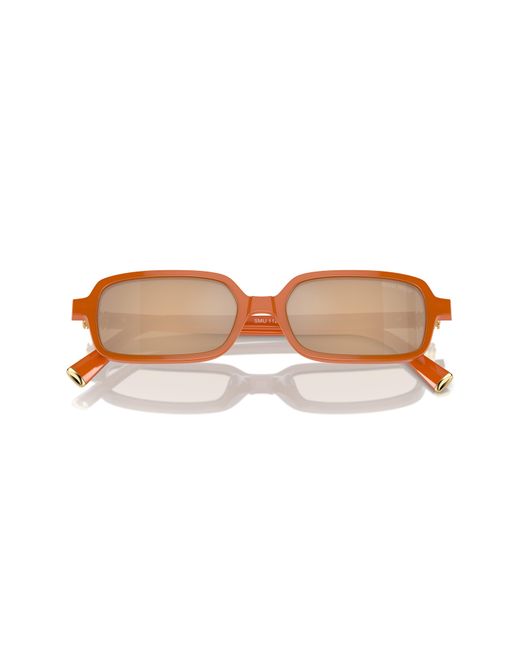 Miu Miu Orange 51mm Rectangular Sunglasses