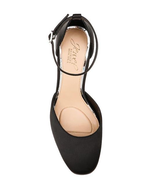 Badgley Mischka Black Stephanie Ankle Strap Platform Pump