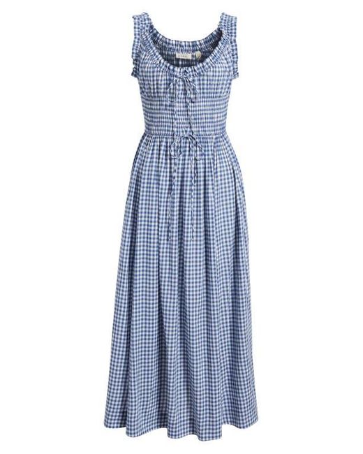 doen emmaretta dress blue Blue Long Sleeve Sequin A Line Ombré Gown