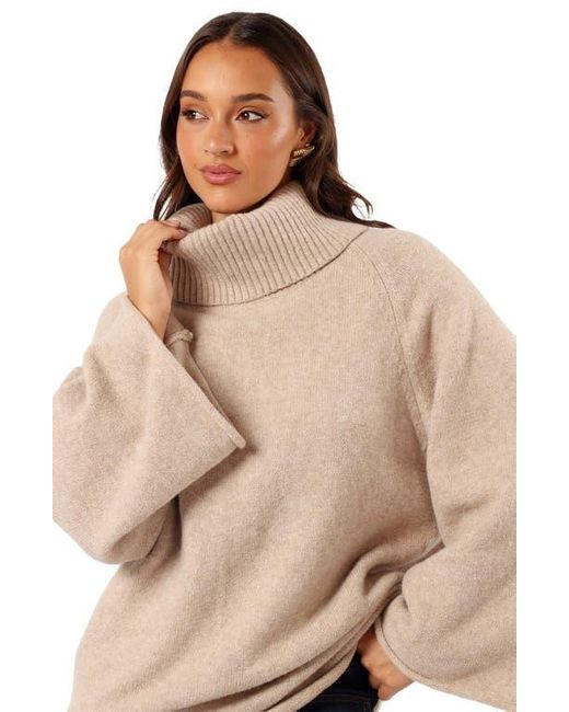 Petal & Pup Natural Bindy Oversize Turtleneck Sweater