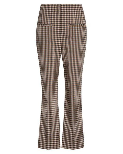 Veronica Beard Multicolor Kean Check Crop Pants