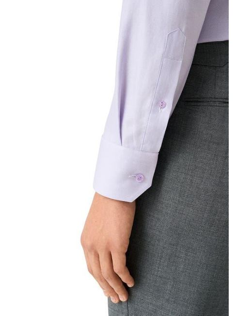 Eton of Sweden Blue Contemporary Fit Textured Cotton Dress Shirt for men