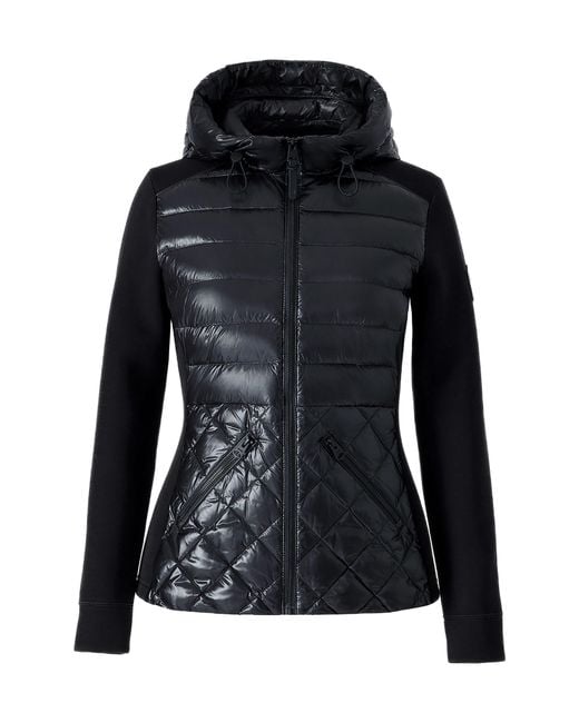Mackage Black Agatha Mixed Media Down Jacket