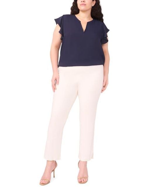 Halogen® Blue Flutter Sleeve Top