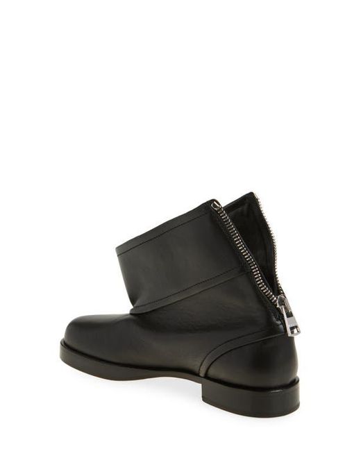 J.W. Anderson Black Biker Foldover Shaft Bootie