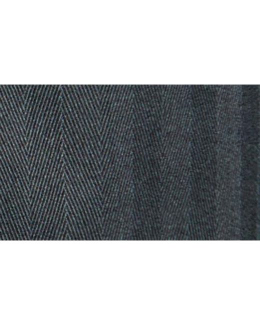 Boss Gray Houston Slim Fit Charcoal Wool Blend Herringbone Suit for men