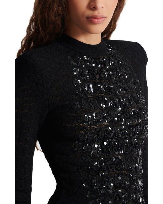 Balmain Black Short Sequin Dress