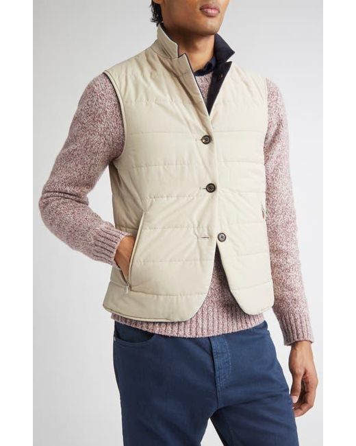 Eleventy Blue Reversible Technical Vest for men