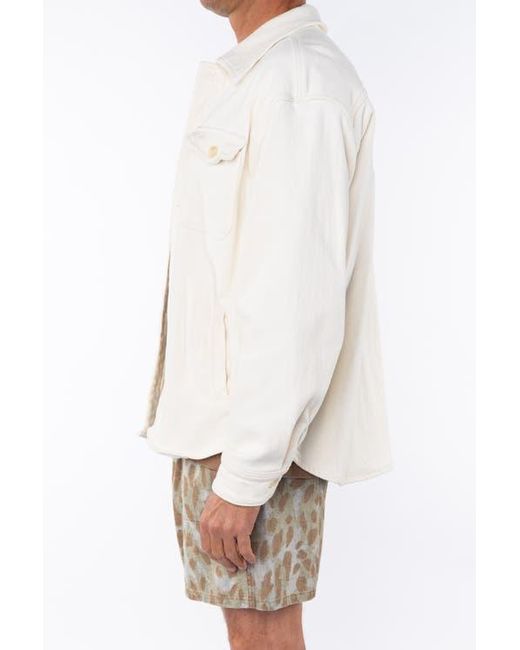 Ariko Natural Gender Inclusive Bucky Split Hem Shirt Jacket
