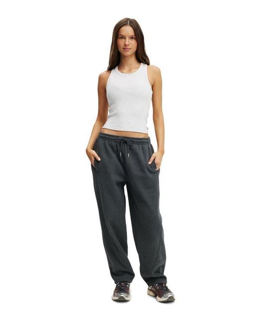 Cotton On Black Active Plush Essential Barrel Sweatpant