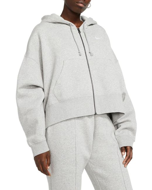 Nike Gray Sportswear Fleece Full Zip Hoodie