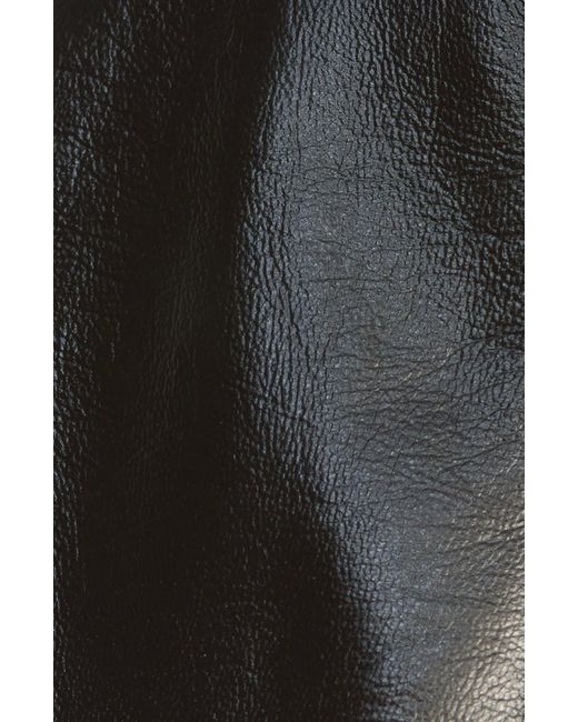 Bottega Veneta Black Shiny Leather Tie for men