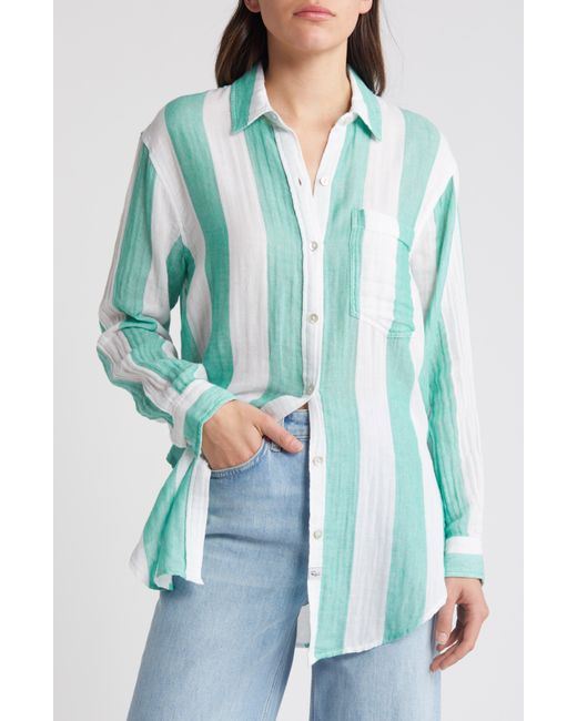 Rails Blue Jaylin Stripe Cotton Button-up Shirt