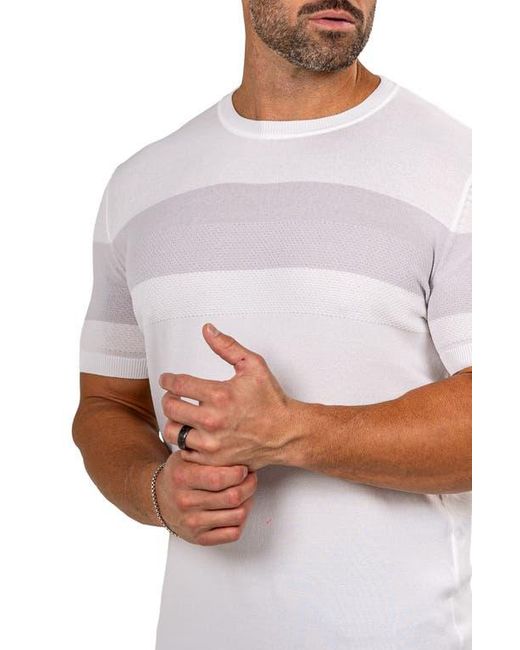 Maceoo White Marthy Crewneck for men