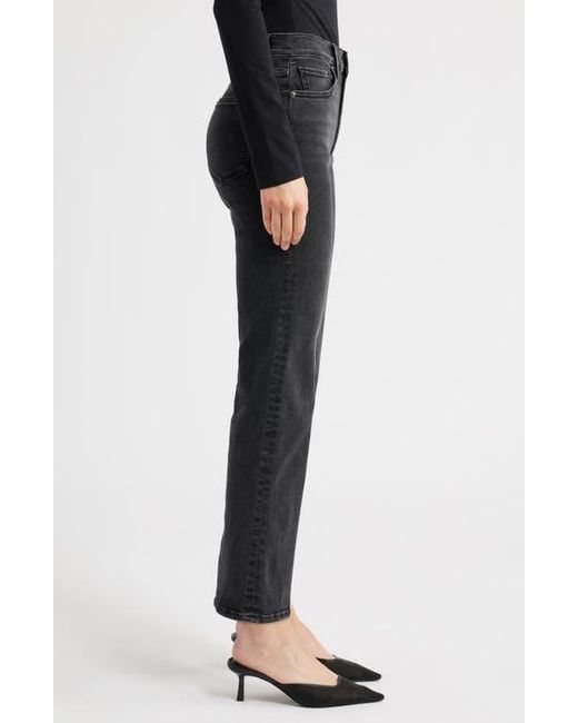 FRAME Black Le Sleek High Waist Ankle Straight Leg Jeans