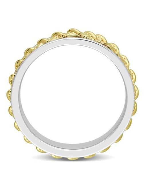 Stainless Steel Non-Tarnish Eternity Cz Wedding Band Ring 6Mm Gold Silver R22 - Foto 4