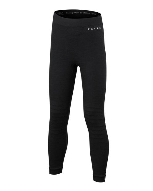 Falke Black Wool Tech Long Base Layer Bottom