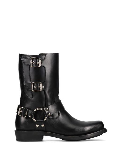 Frye Black Conway Moto Harness Boot for men