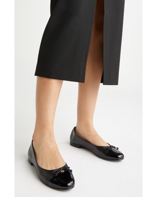 Tory Burch Black Cap Toe Ballet Flat