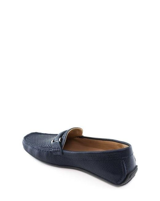Marc Joseph New York Blue Bryant Park Leather Weave Driver Loafer for men
