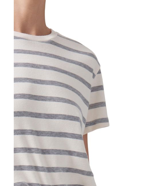 Citizens of Humanity White Kyle Stripe Baby Tee