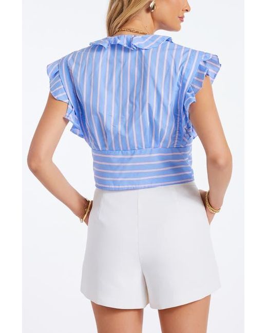 Bishop + Young Blue Raphael Ruffle Top