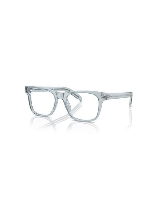 Prada Blue 54Mm Rectangle Optical Glasses for men