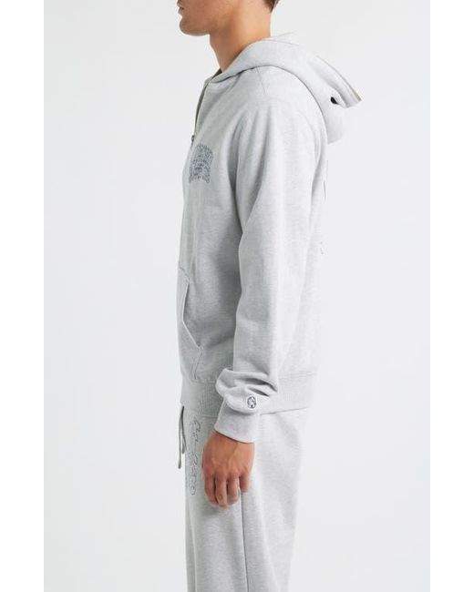 BBCICECREAM Gray Small Curve Graphic Zip Hoodie for men