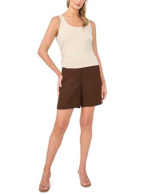 Halogen® White Ruched Compression Tank