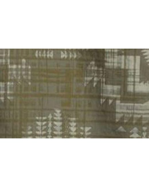 Pendleton Green Geo Pattern Cotton Camp Shirt for men