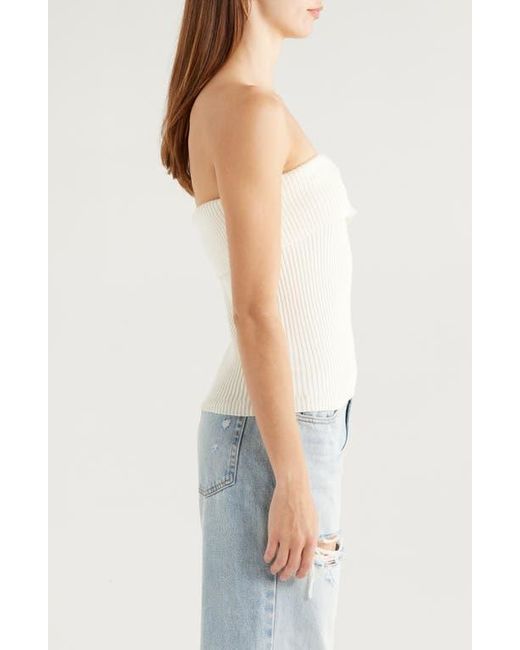 PacSun Blue Kate Side Button Foldover Rib Tube Top