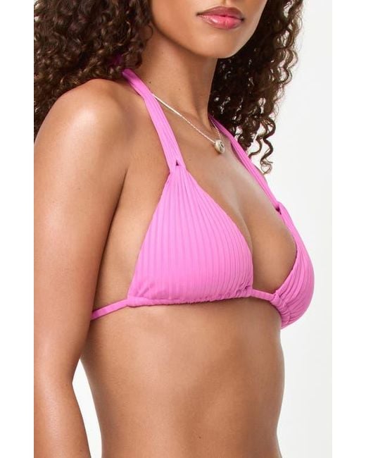 LSPACE Purple Kami Bikini Top