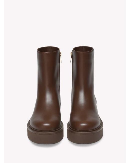 Gianvito Rossi Brown Hiro Bootie