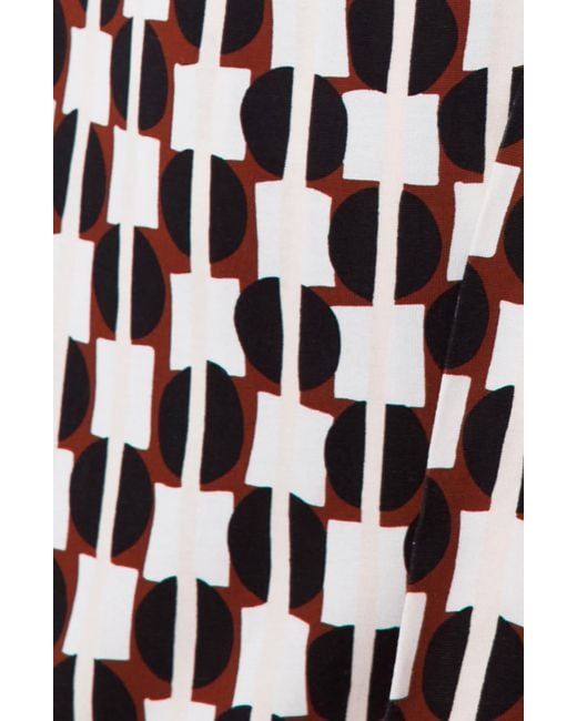 Diane von Furstenberg Multicolor New Jeanne Two Geometric Print Silk Wrap Dress