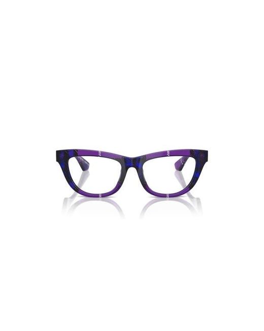 Burberry Blue 52Mm Rectangle Optical Glasses