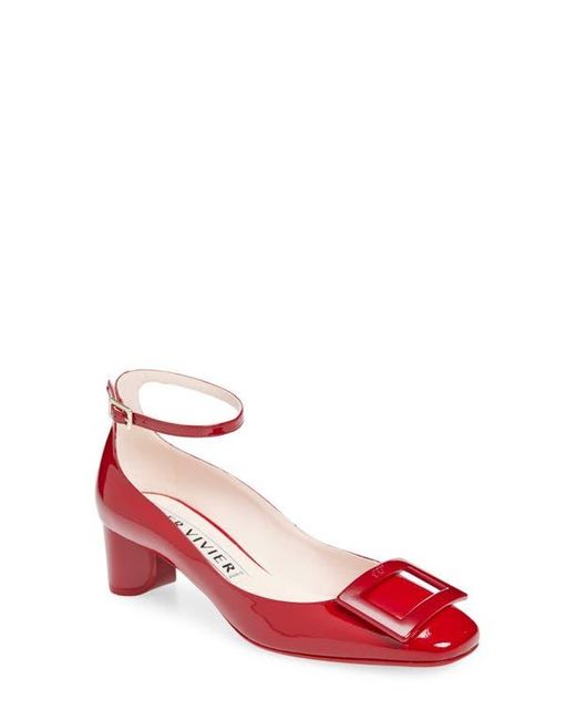 Roger Vivier Red U Look Ankle Strap Pump
