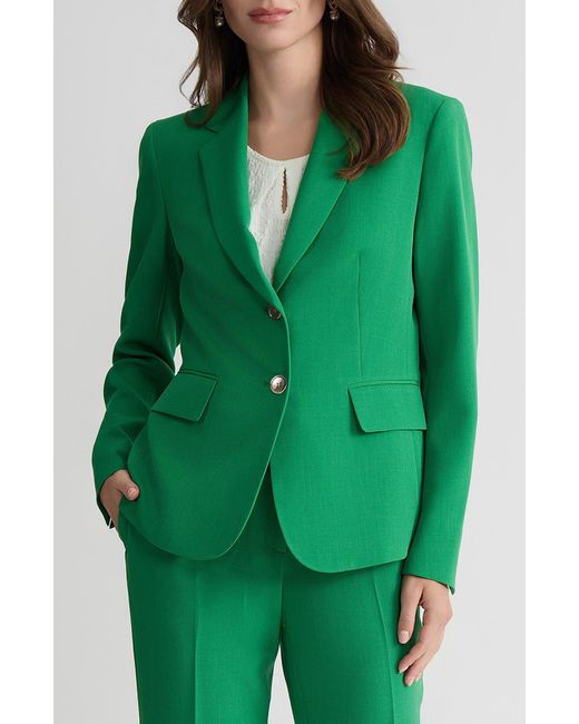 Kasper Green Two-Button Blazer