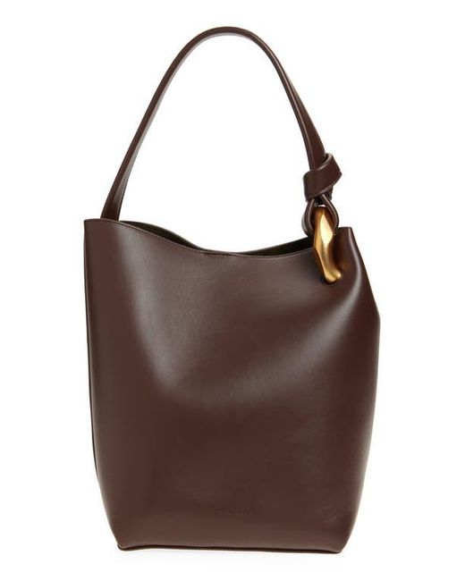 J.W. Anderson Brown Small Jwa Corner Leather Bucket Tote