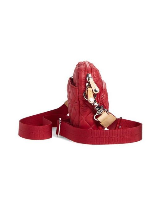 MZ Wallace Red Small Metro Quilted Nylon Camera Bag