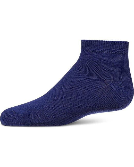 Memoi Blue Basic Silky-Soft Gauge Ankle Sock