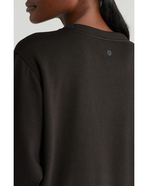 Zella Black Amazing Lite Cali Crewneck Sweatshirt