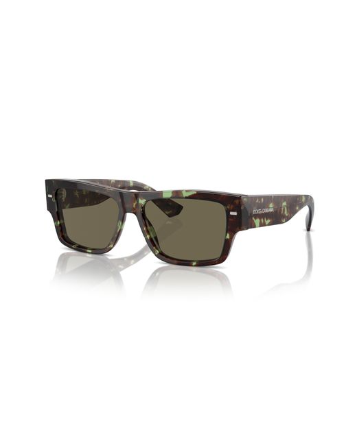 Dolce & Gabbana Brown 55mm Rectangular Sunglasses for men