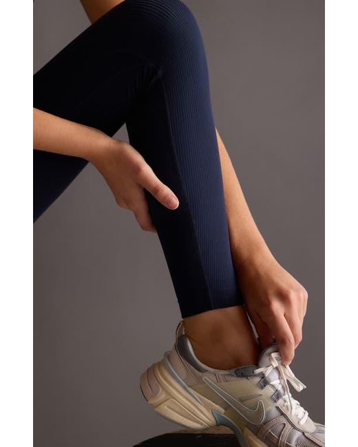Mpg Blue Ribbed Leggings