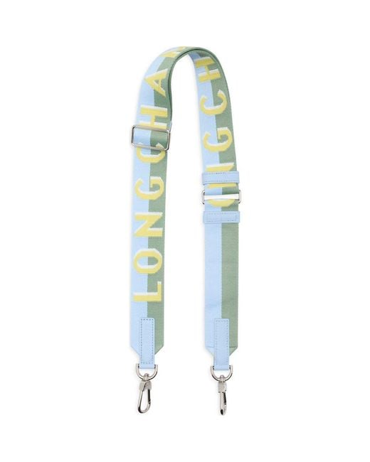 Longchamp Blue Shadow Adjustable Canvas Shoulder Strap