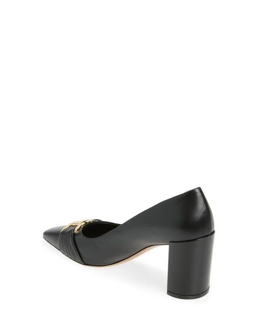 Ferragamo Black Tillya Square Toe Pump