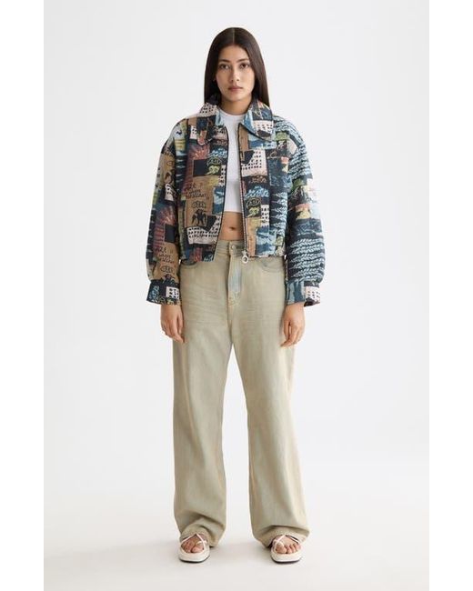 Scotch & Soda Multicolor Art Department Collage Cotton Blend Jacquard Jacket