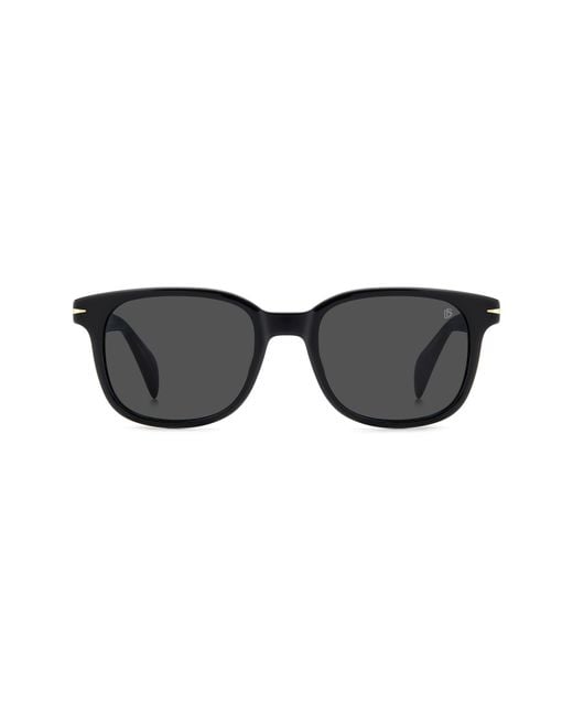 David Beckham Black 53Mm Rectangular Sunglasses for men