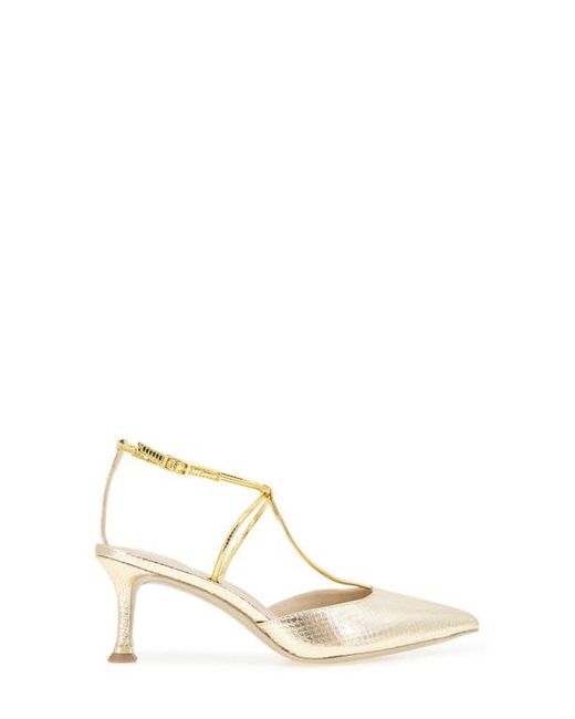 Kenneth Cole Metallic Umi Snakeskin Embossed Pointed Toe Pump